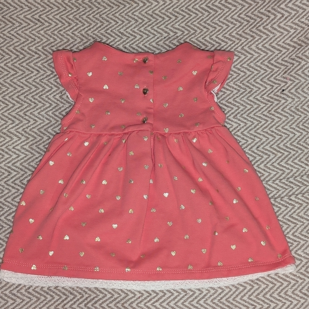 🎀$5 Adorable Pink Heart Patterned Kids Dress New With Out Tags - Picture 2 of 4